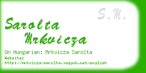 sarolta mrkvicza business card
